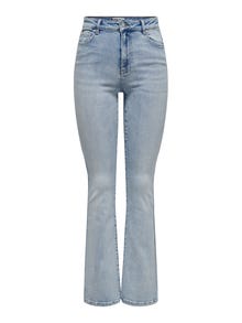 ONLY ONLMILA High waist Flared fit Jeans -Light Blue Denim - 15313328