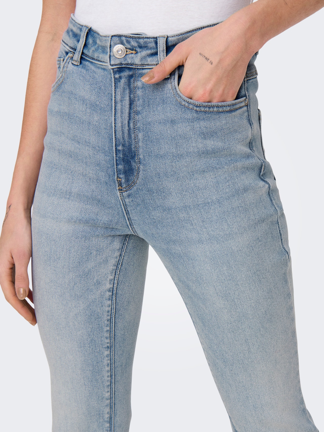 ONLY ONLMILA High waist Flared fit Jeans -Light Blue Denim - 15313328