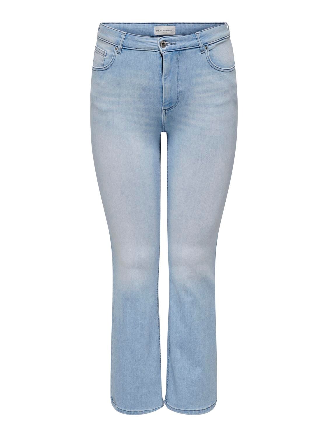 ONLY CARWilly High Waist Flared Jeans -Light Blue Denim - 15313374