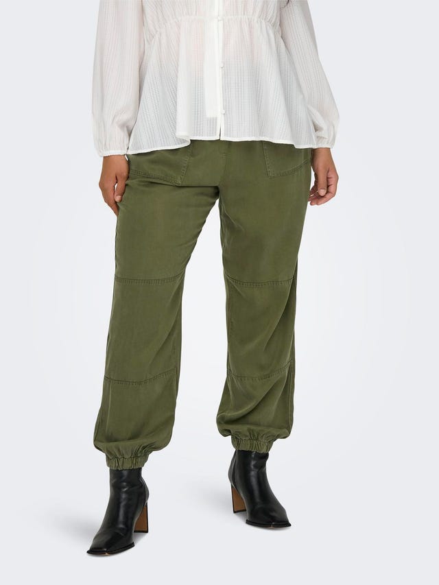 ONLY Regular Fit Elasticated hems Curve Cargo Trousers - 15313448