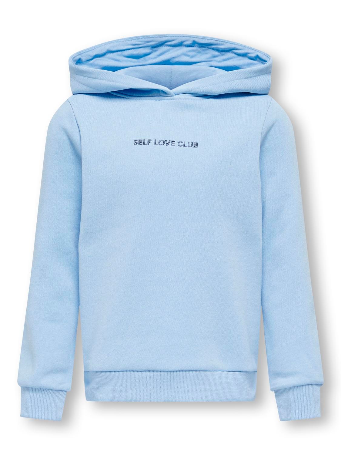 ONLY Statement hoodie -Clear Sky - 15313530