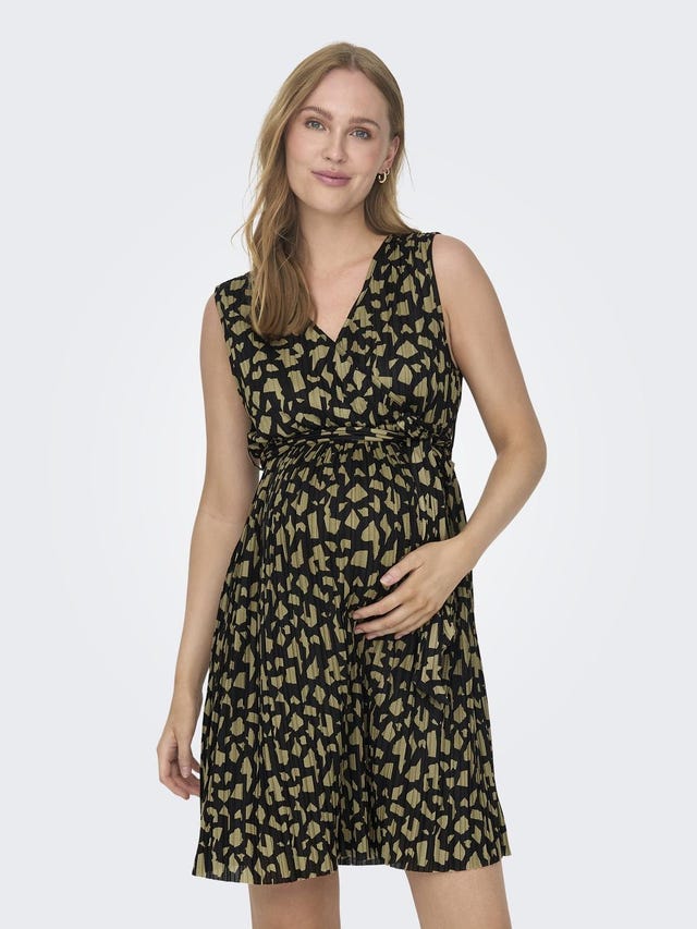 ONLY Normal geschnitten V-Ausschnitt Maternity Kurzes Kleid - 15313561
