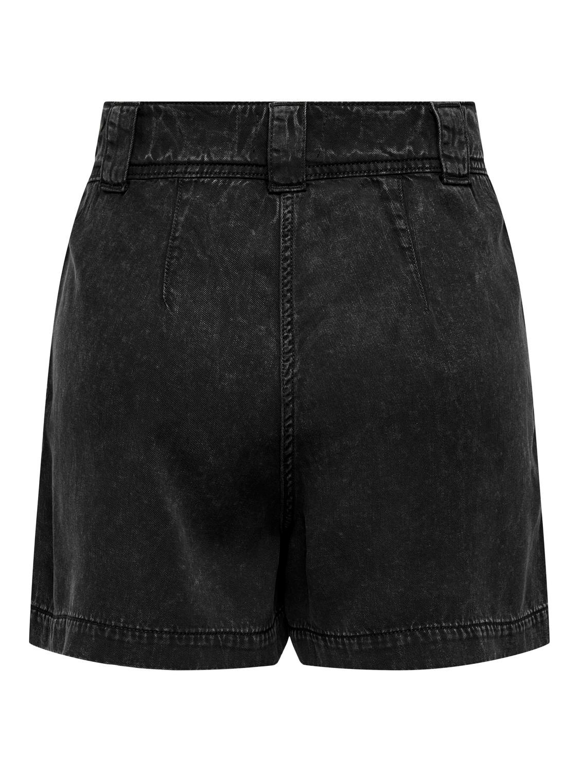ONLY High waist denim shorts -Black - 15313587