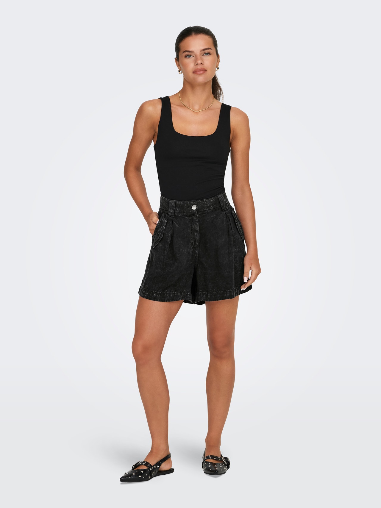 ONLY Regular Fit Overall Shorts -Black - 15313587