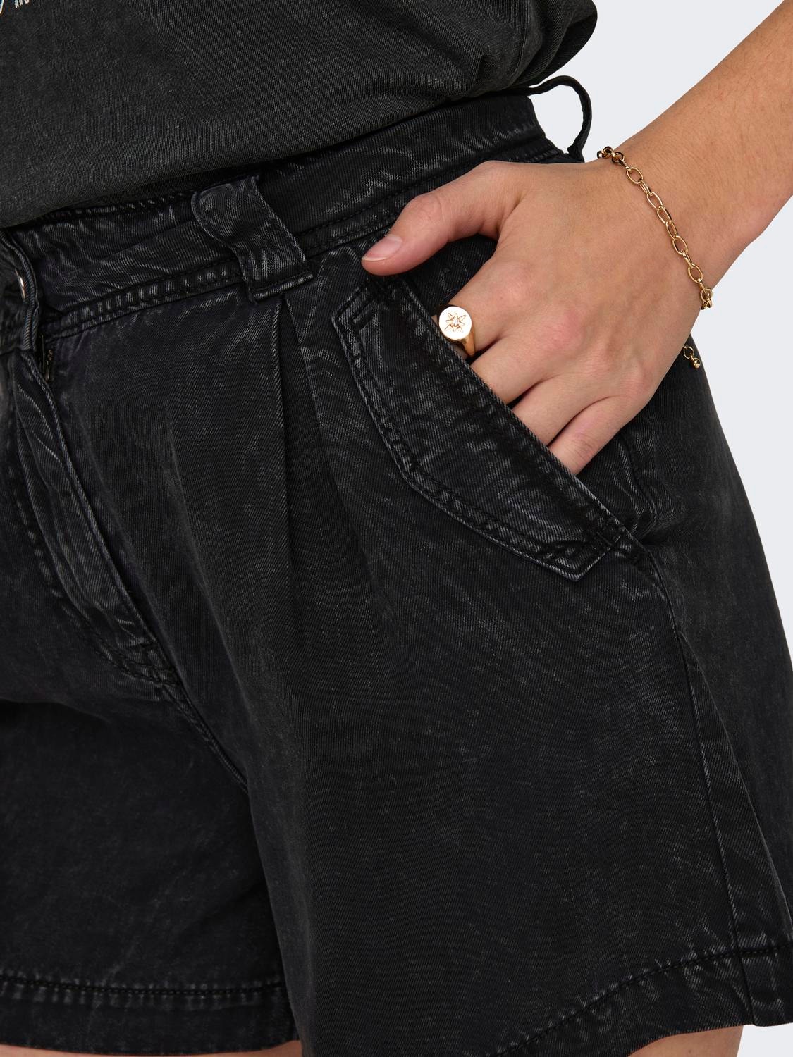 ONLY Regular Fit Overall Shorts -Black - 15313587