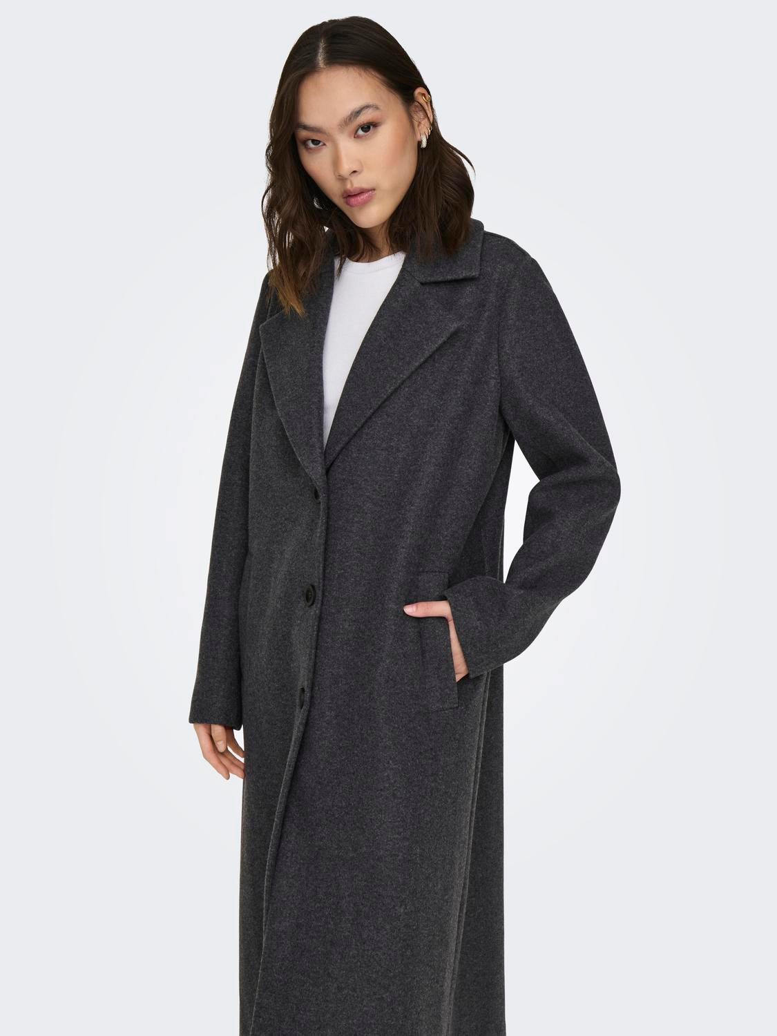 Dark grey ladies top coat