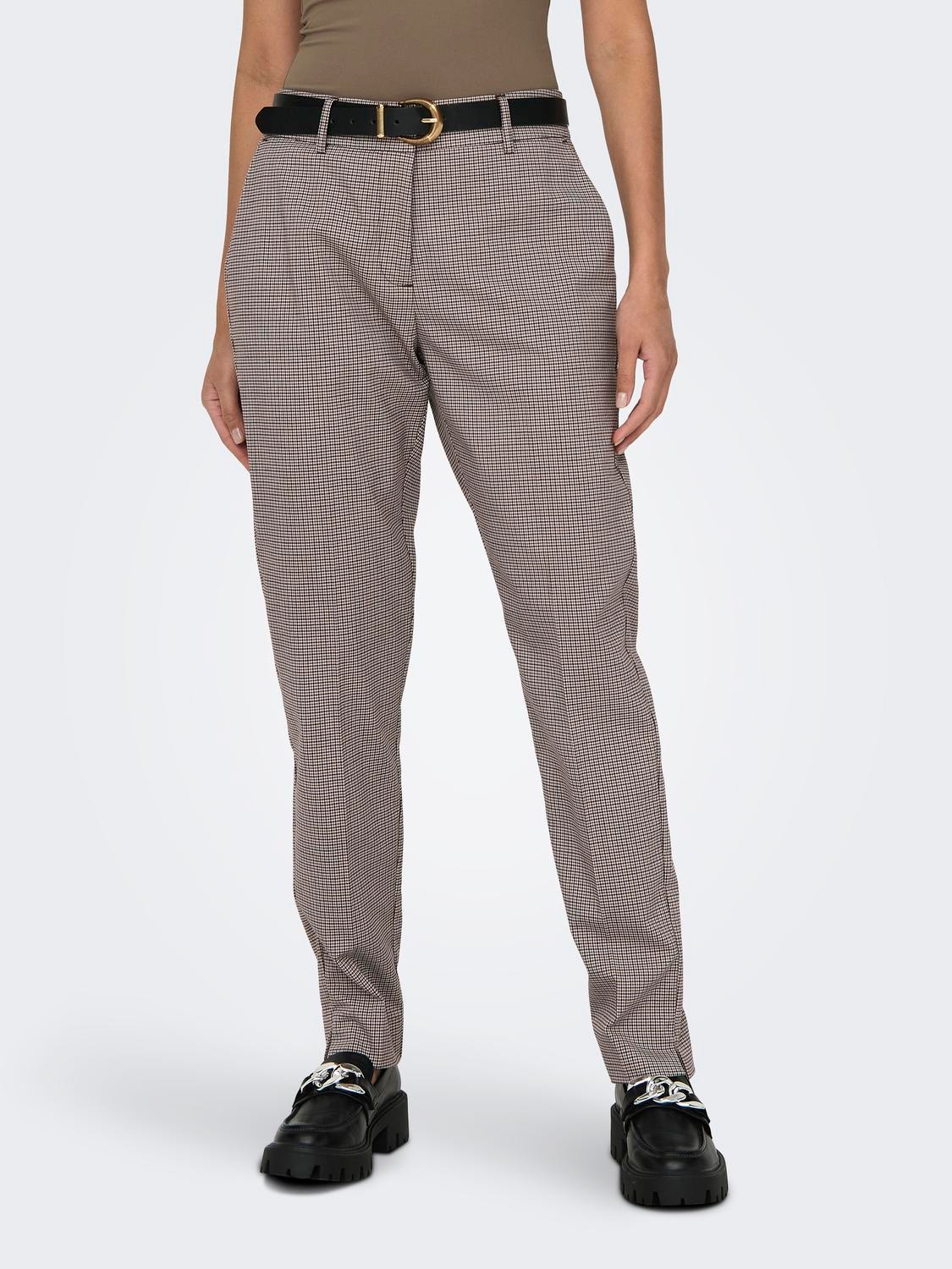 ONLY Trousers with high waist -Pumice Stone - 15313686