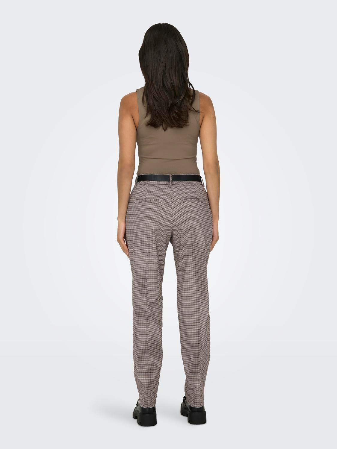 ONLY Trousers with high waist -Pumice Stone - 15313686