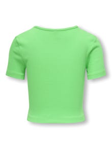 ONLY Tihedalt liibuv lõige Ümmargune kaelus Top -Spring Bouquet - 15313690