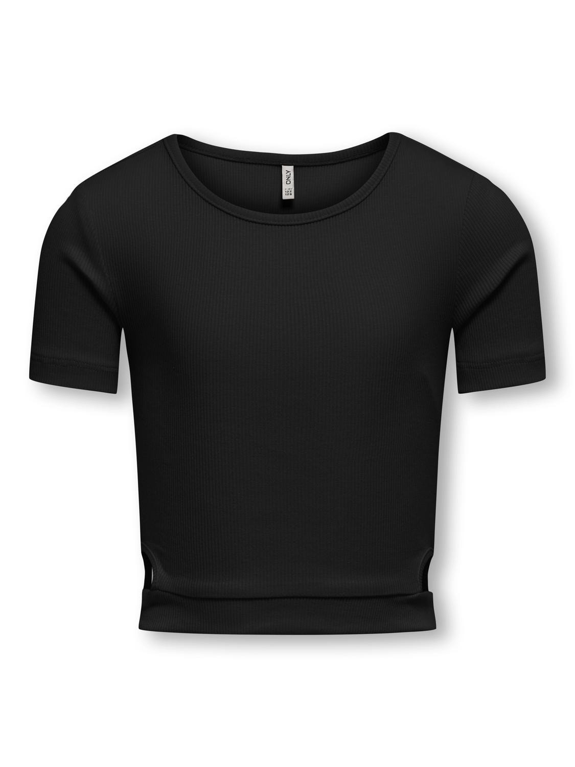 ONLY Tight Fit Round Neck Top -Black - 15313690