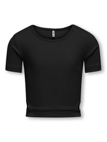 ONLY Tight Fit Round Neck Top -Black - 15313690