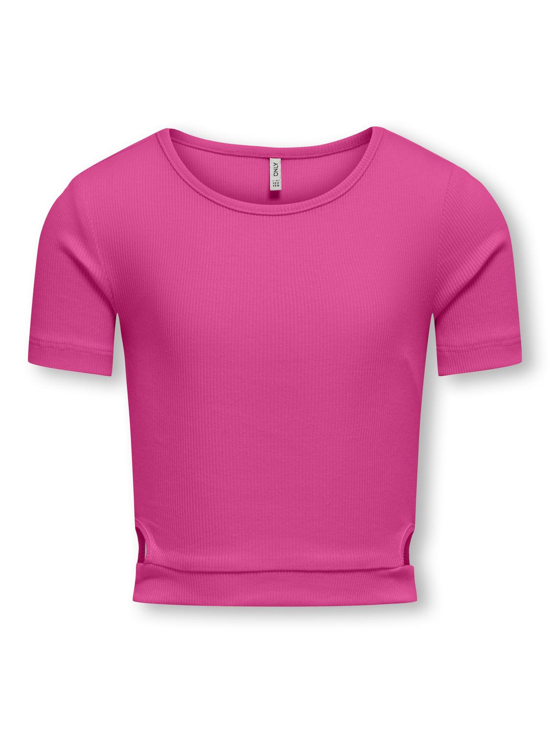 ONLY Tight fit O-hals Top -Raspberry Rose - 15313690