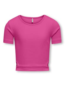 ONLY Tops Tight Fit Col rond -Raspberry Rose - 15313690