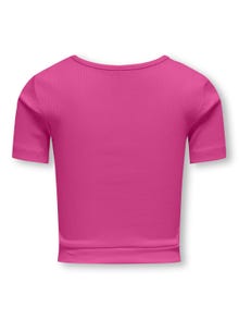 ONLY Tight Fit Round Neck Top -Raspberry Rose - 15313690