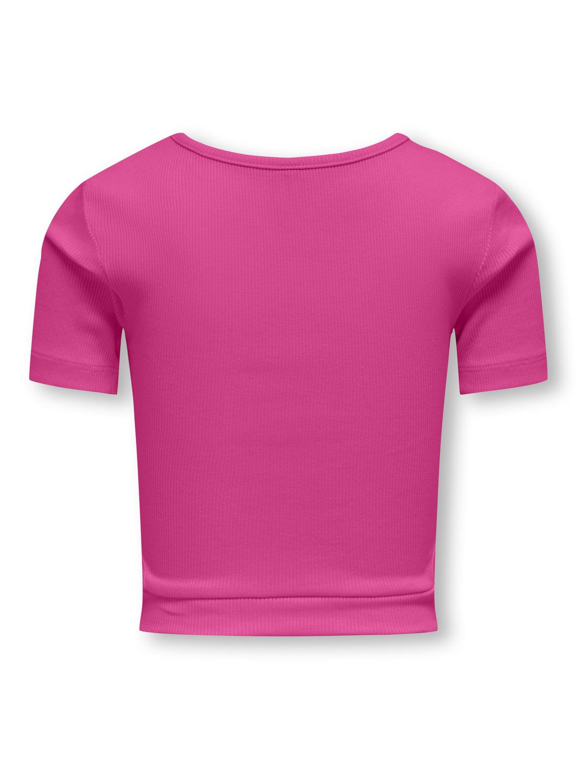 ONLY Top Tight Fit Paricollo -Raspberry Rose - 15313690