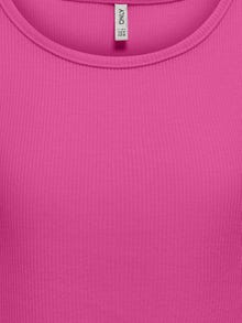 ONLY Tight fit O-hals Top -Raspberry Rose - 15313690