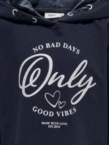 ONLY O-neck hoodie -Night Sky - 15313715