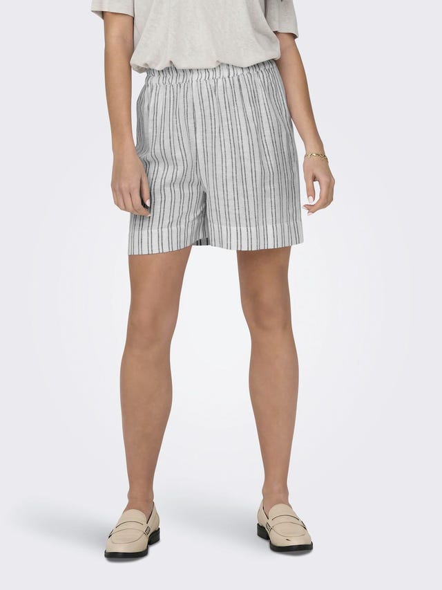 ONLY Striped linen shorts - 15313716