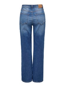 ONLY ONLJUICY Ψηλόμεσο Φαρδύ στο κάτω μέρος Τζιν -Medium Blue Denim - 15313890