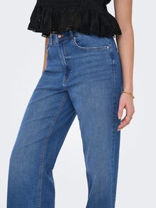 ONLY ONLJUICY Ψηλόμεσο Φαρδύ στο κάτω μέρος Τζιν -Medium Blue Denim - 15313890