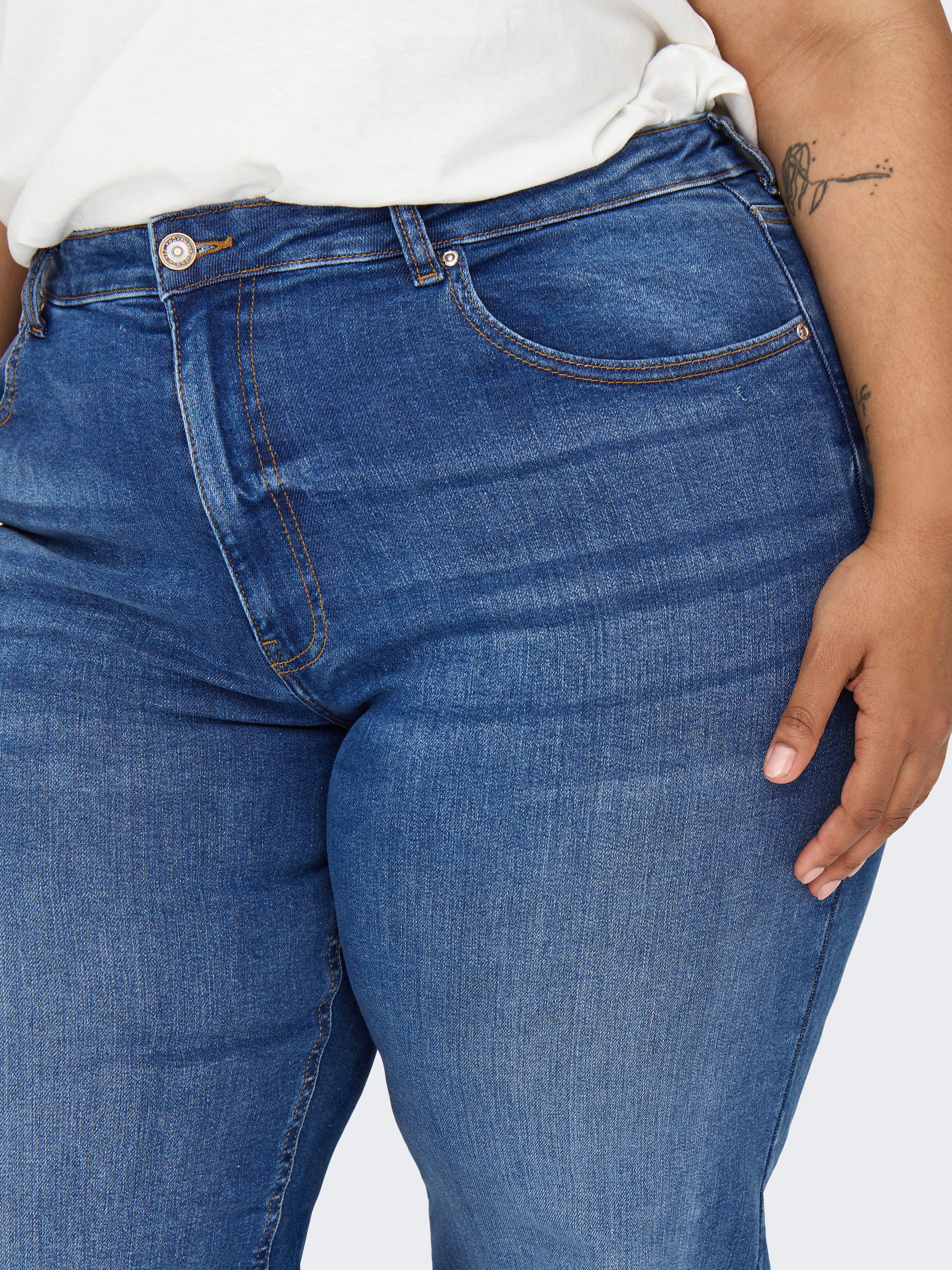 ONLY CARMAKOMA Weite Jeans CARWILLY HW WIDE DNM TAI006, Gürtelschlaufen ONLY CARMAKOMA Weite Jeans CARWILLY HW WIDE DNM TAI006, Gürtelschlaufen