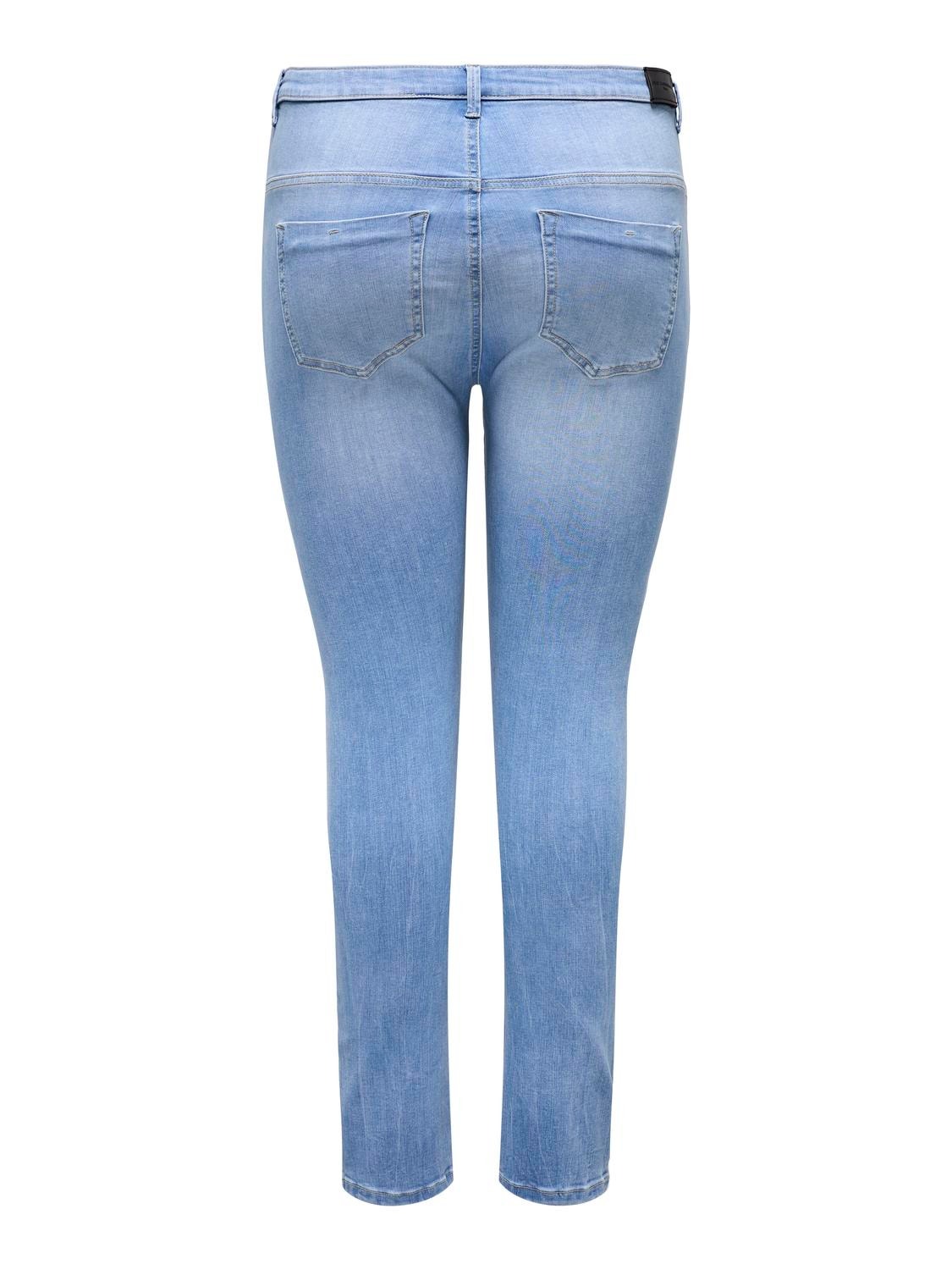 ONLY Krój skinny Wysoka talia Jeans -Light Blue Denim - 15313912