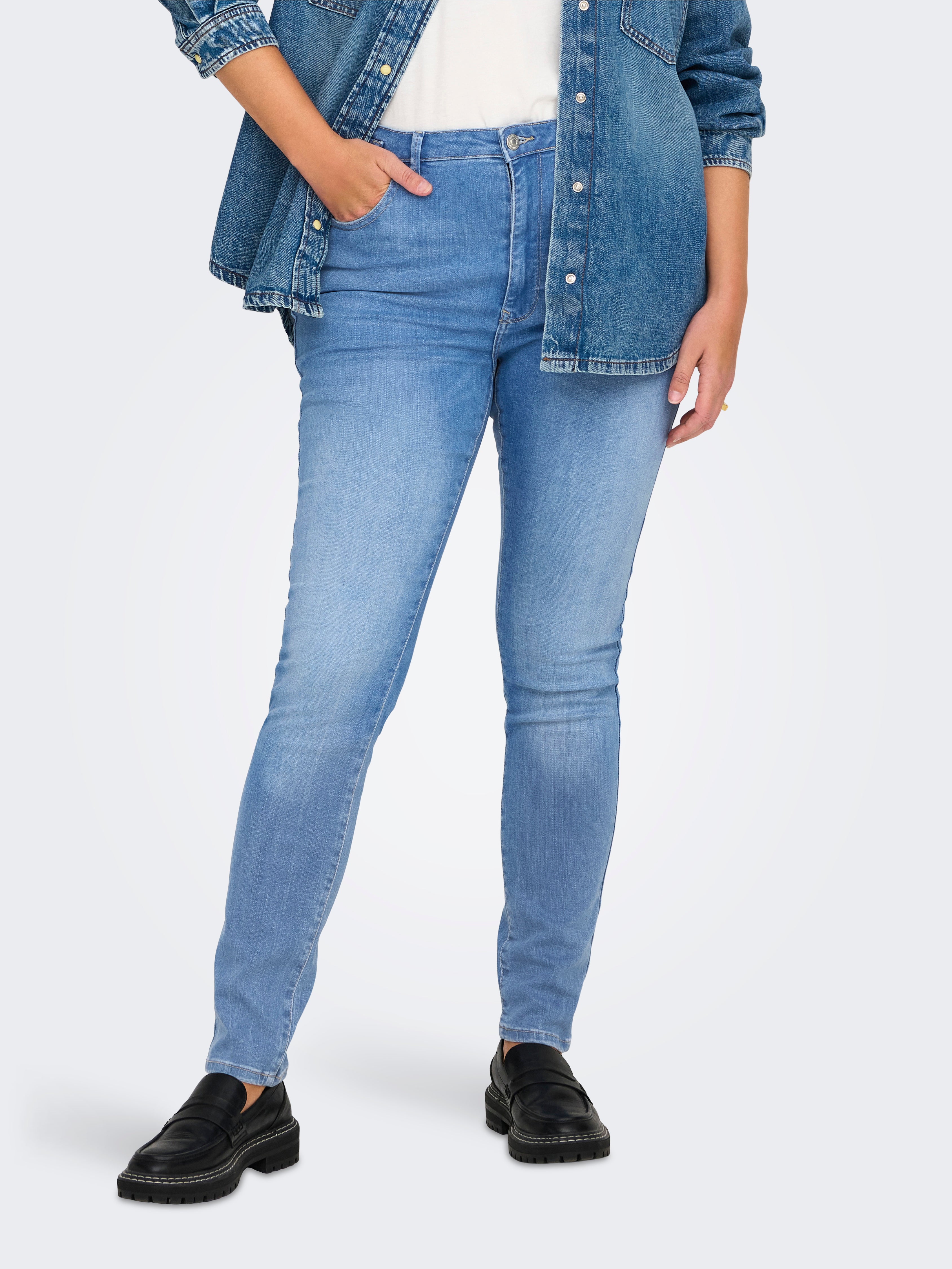 Carforever Hohe Taille Skinny Fit Jeans