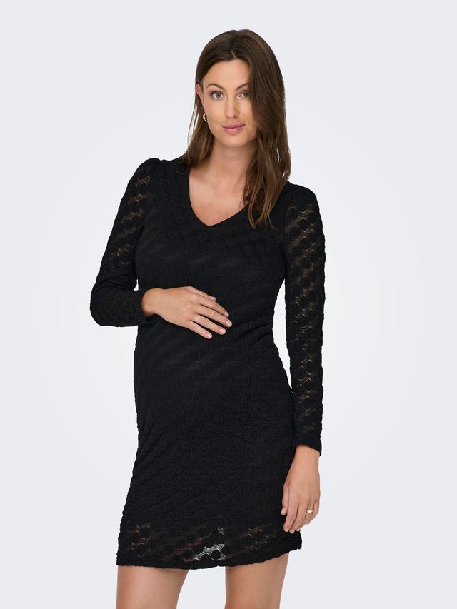 ONLY Normal geschnitten V-Ausschnitt Maternity Kurzes Kleid - 15313961