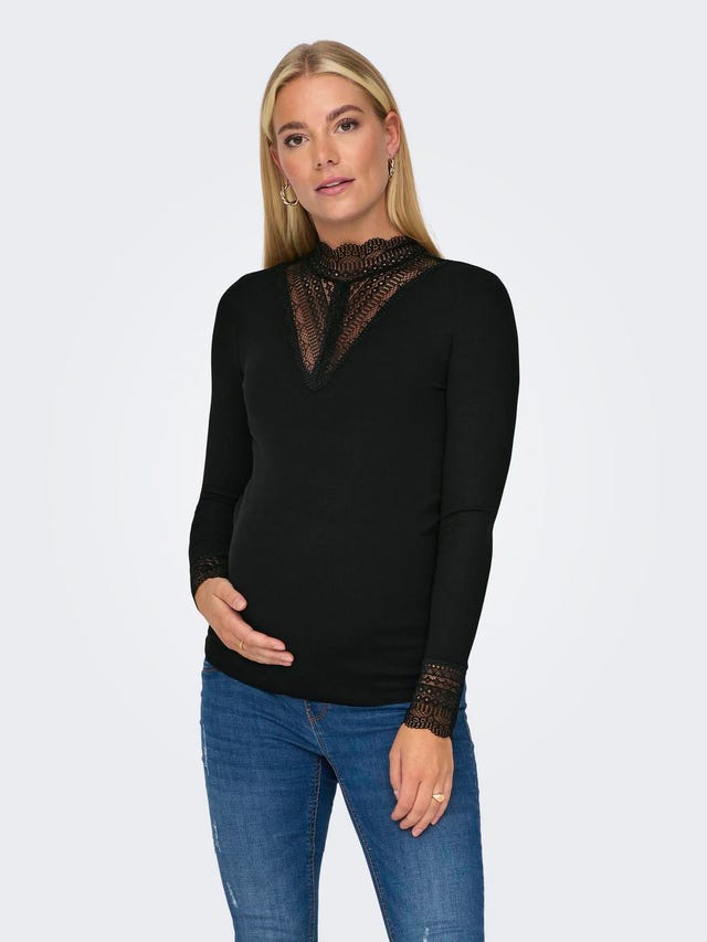 ONLY Mama top with lace - 15313968
