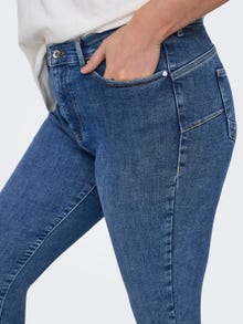 ONLY Krój skinny Średnia talia Jeans -Medium Blue Denim - 15314016
