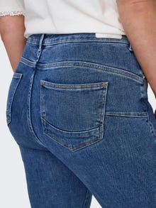 ONLY carpower mid waist skinny push up Jeans -Medium Blue Denim - 15314016