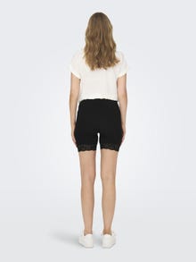 ONLY Mama Tight Fit Shorts With Lace -Black - 15314051