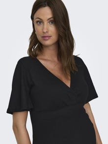 ONLY Regular fit V-Hals Korte jurk -Black - 15314086