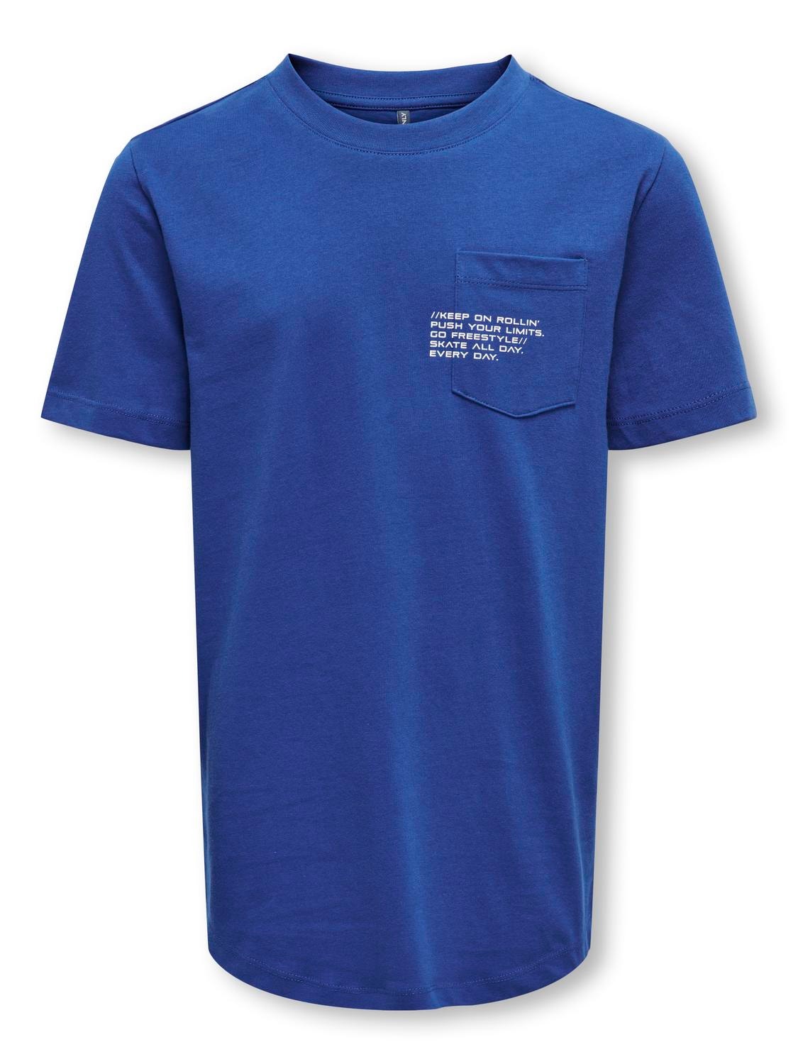ONLY Krój regularny Okrągły dekolt T-shirt -Blue Quartz - 15314128