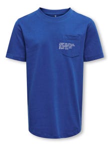 ONLY Regular Fit Round Neck T-Shirt -Blue Quartz - 15314128