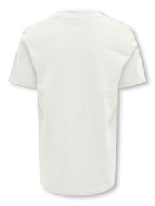 ONLY Krój regularny Okrągły dekolt T-shirt -Cloud Dancer - 15314128