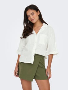 ONLY Regular fit Overhemd kraag Volumineuze mouwen Overhemd -Bright White - 15314215