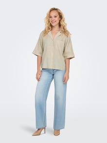 ONLY Regular Fit Shirt collar Volume sleeves Shirt -Moonbeam - 15314215