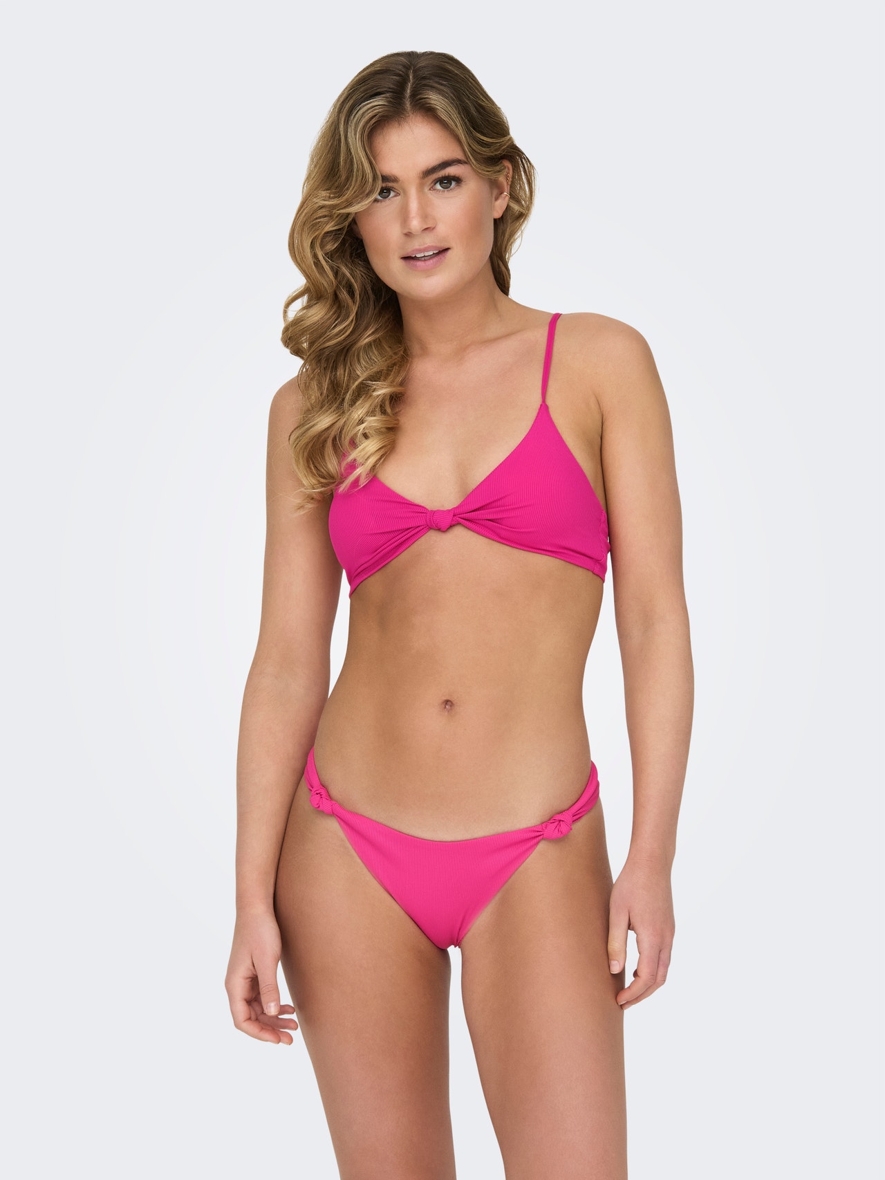 ONLY Bikinitop med knudedetalje foran -Fuchsia Purple - 15314221