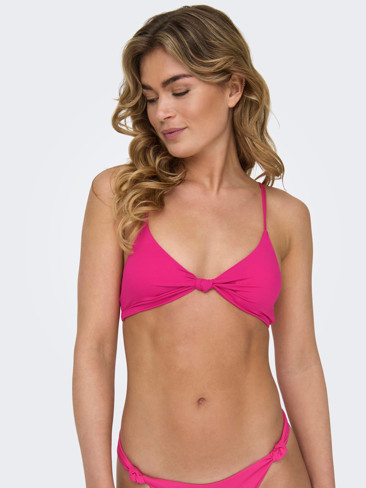 ONLY Bikini top with knot detail -Fuchsia Purple - 15314221