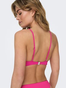 ONLY Bikinitop med knudedetalje foran -Fuchsia Purple - 15314221