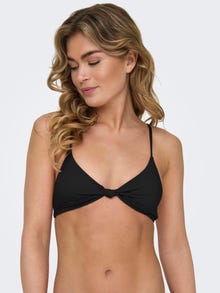 ONLY Bikini top with knot detail -Black - 15314221