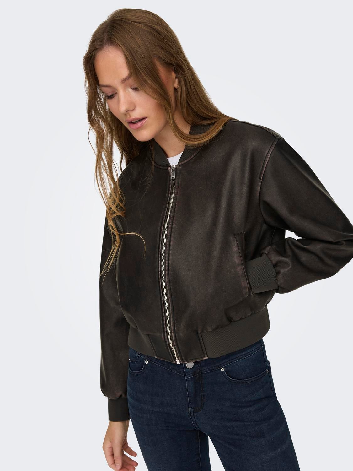 Leather jacket hot sale chocolate colour