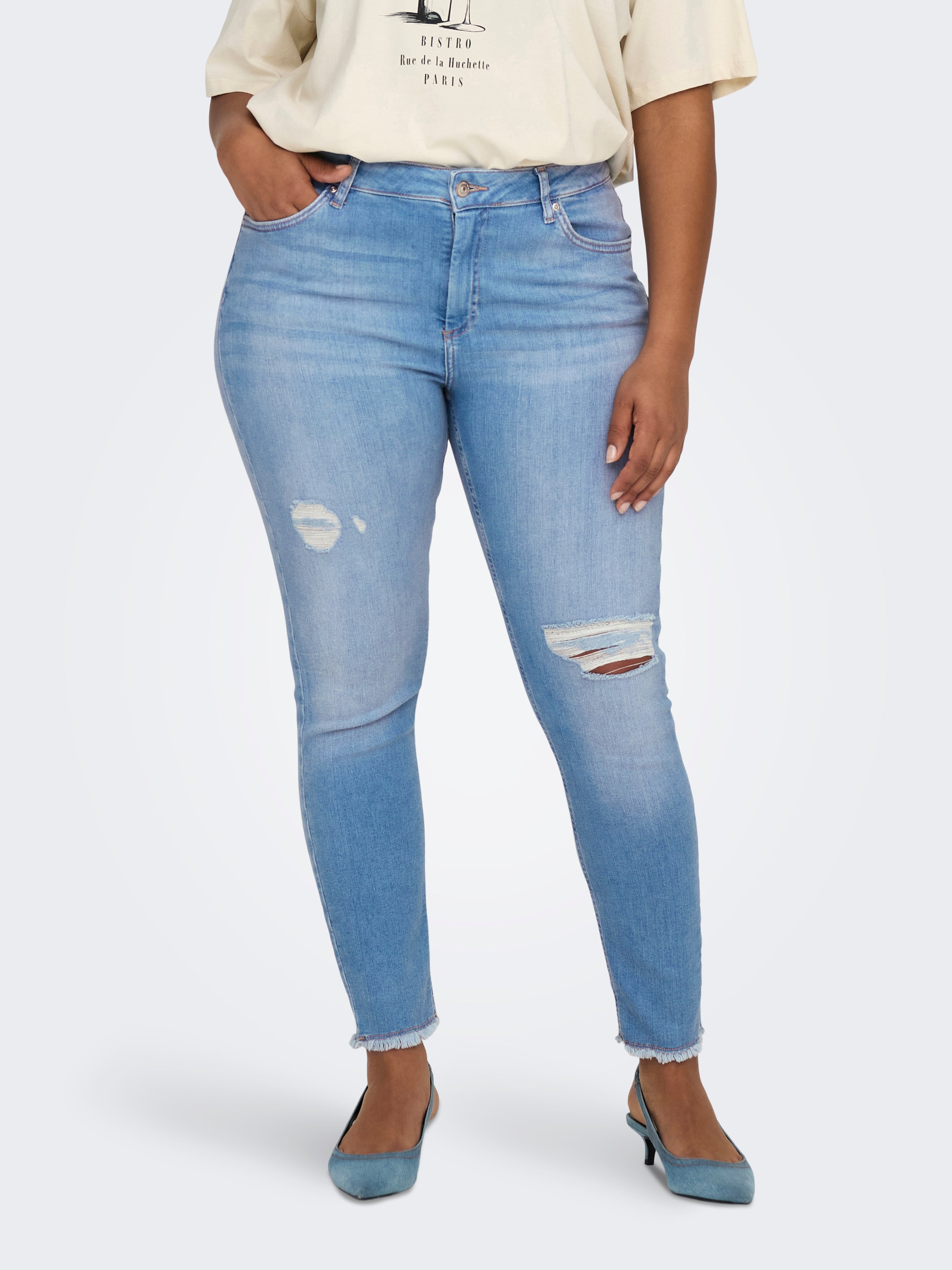 Carwilly Mittlere Taille Skinny Fit Jeans