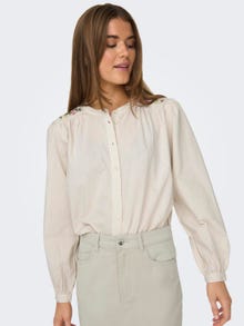 ONLY Shirt with china collar -Cloud Dancer - 15314338
