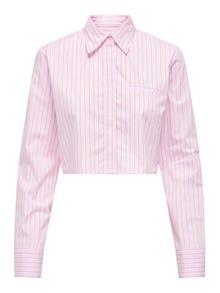 ONLY Cropped Fit Skjortekrage Skjorte -Begonia Pink - 15314353