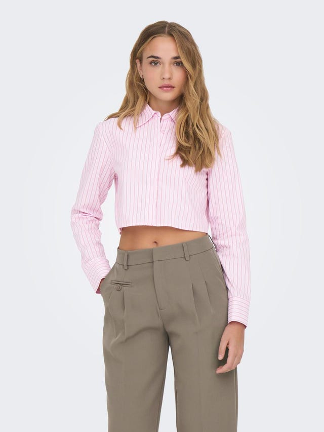 ONLY Cropped shirt with stripes - 15314353