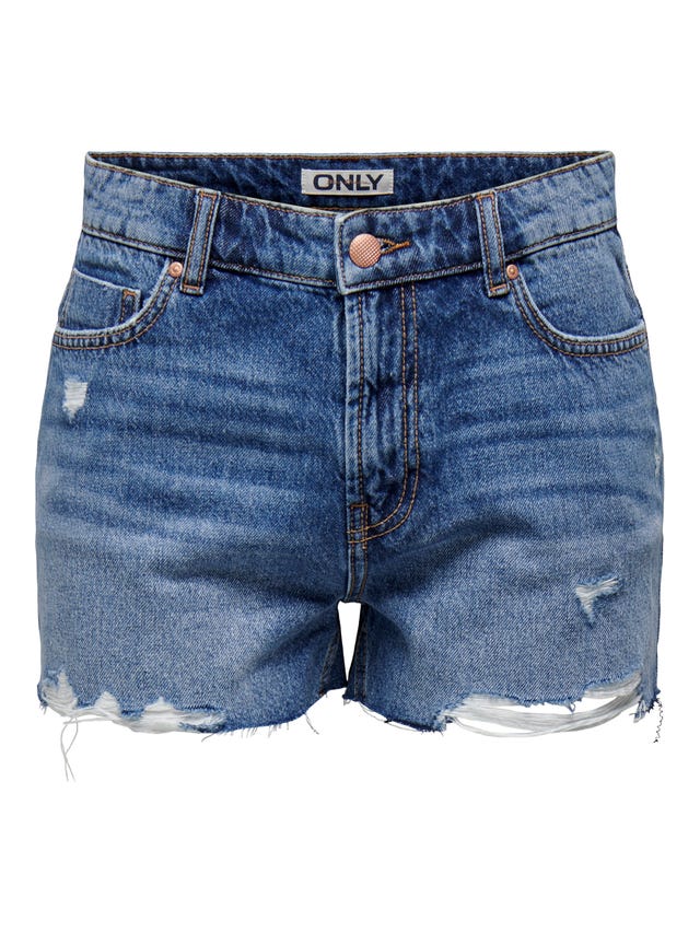 ONLY Shorts Loose Fit Vita media Orlo destroyed - 15314392