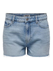 ONLY Loose fit Mid waist Shorts -Light Medium Blue Denim - 15314420