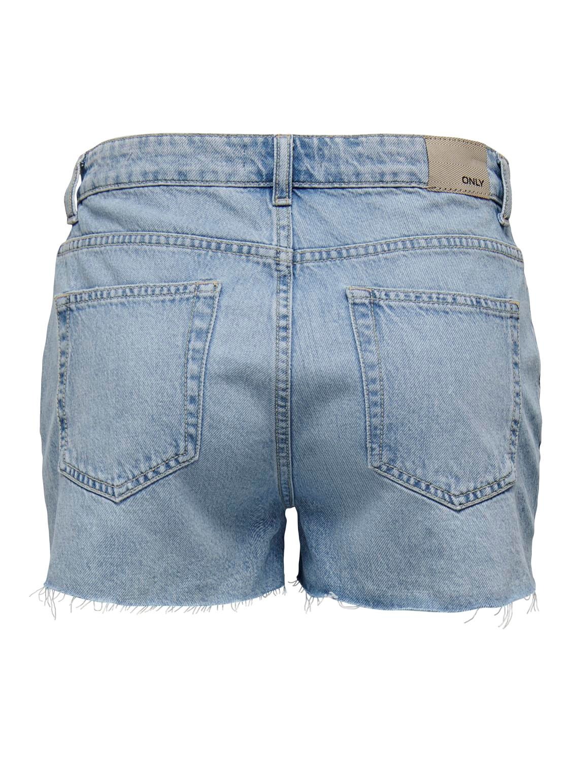 ONLY Shorts Loose Fit Taille moyenne -Light Medium Blue Denim - 15314420